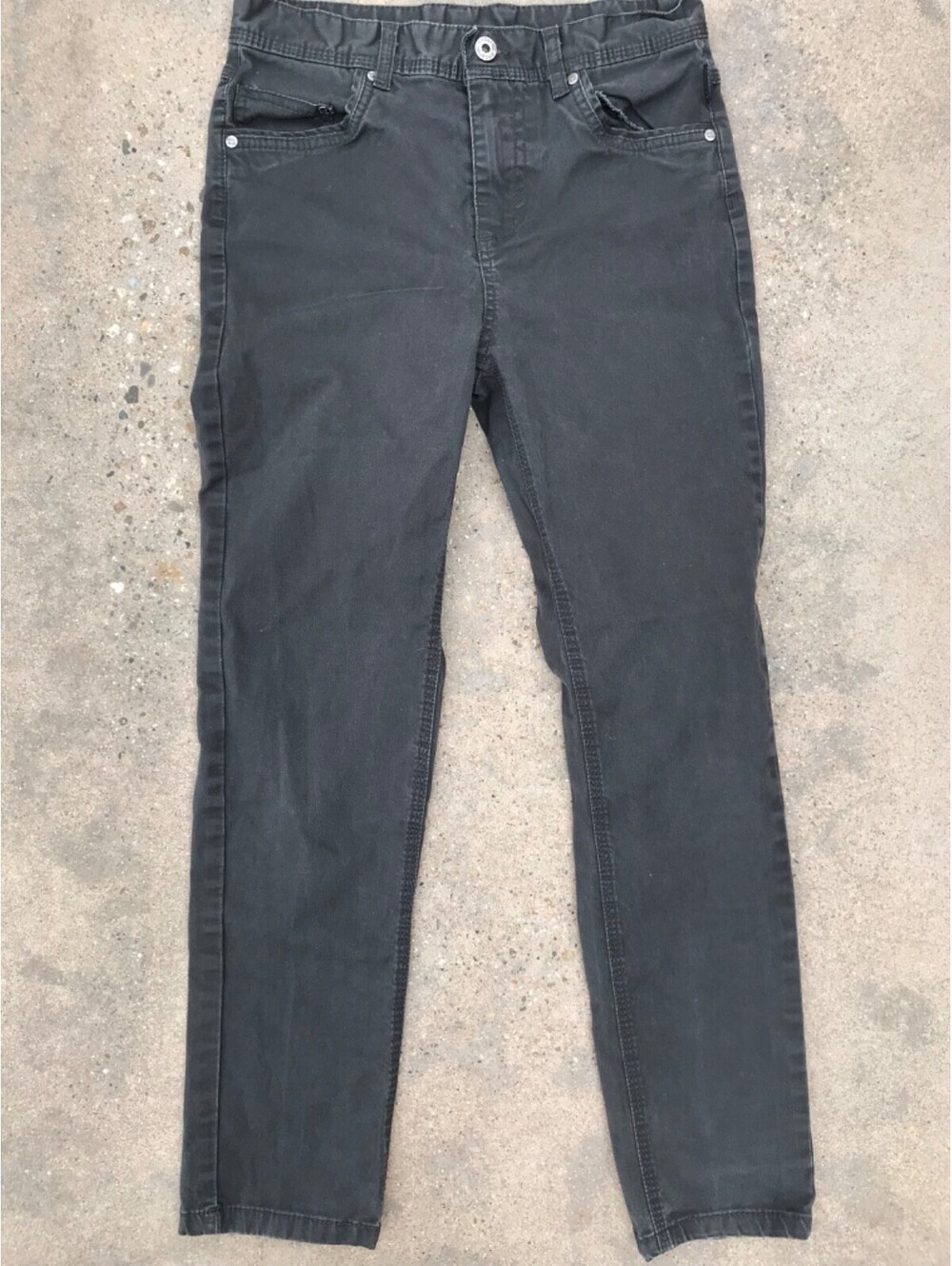 Ring of Fire Jeans Womens 14 Black/Grey Slim Fit Stretch Denim Pant Classic Fit